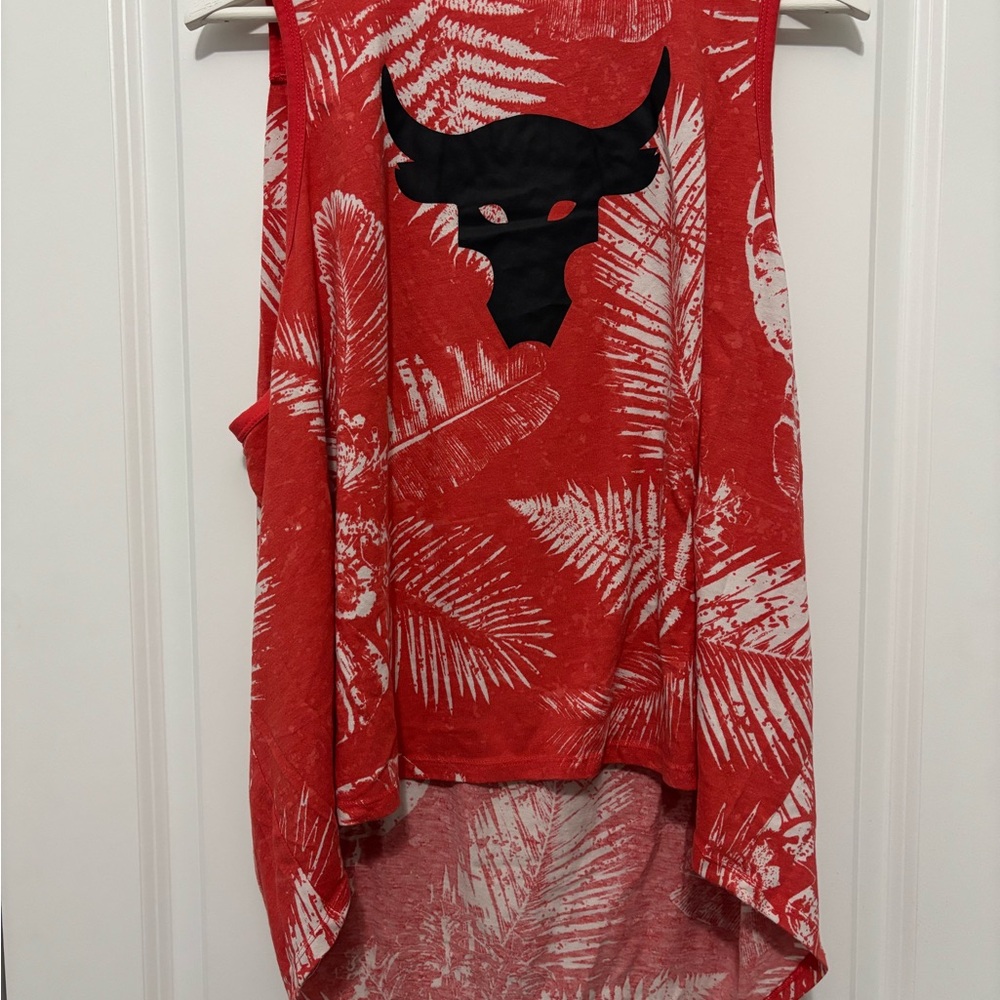 Under Armour Red Sleeveless Top with Black Accents